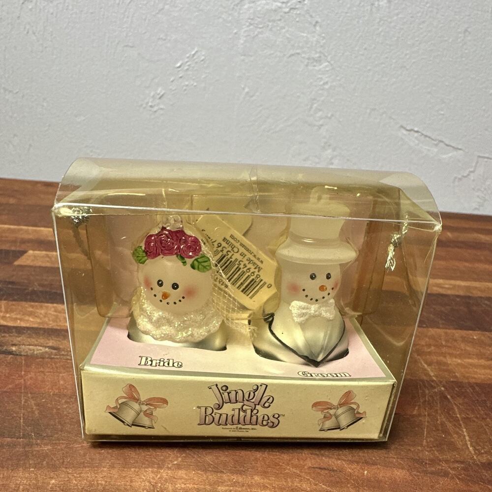 Jingle bells Bride & Groom Ornaments, Vintage